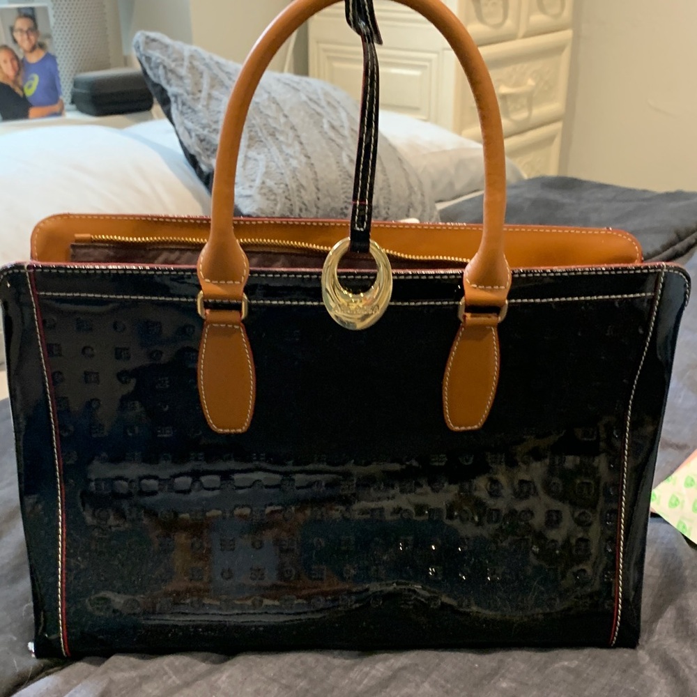 Arcadia Black and Brown Tote Bag